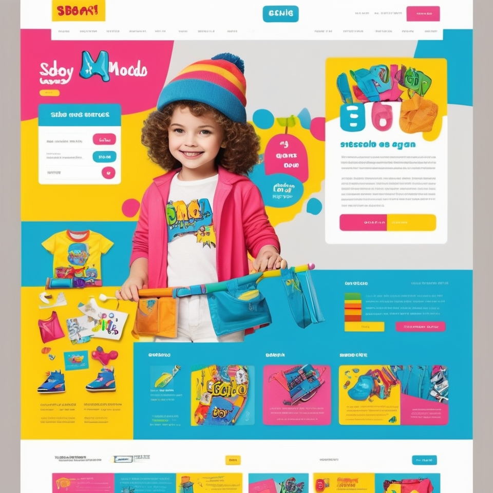 أطفال سعداء يرتدون ملابس ملونة